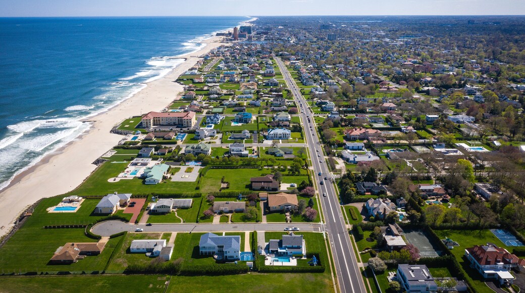 Aerial of Deal New Jersey During Covid19 Pandemic