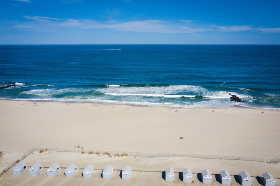 Aerial of Deal New Jersey During Covid19 Pandemic