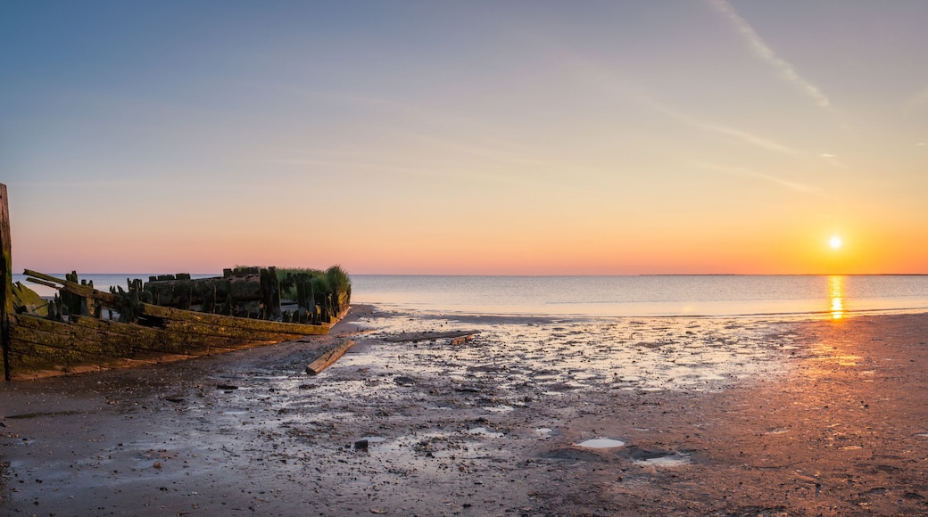 Panorama of a shipwreck in New Jersey