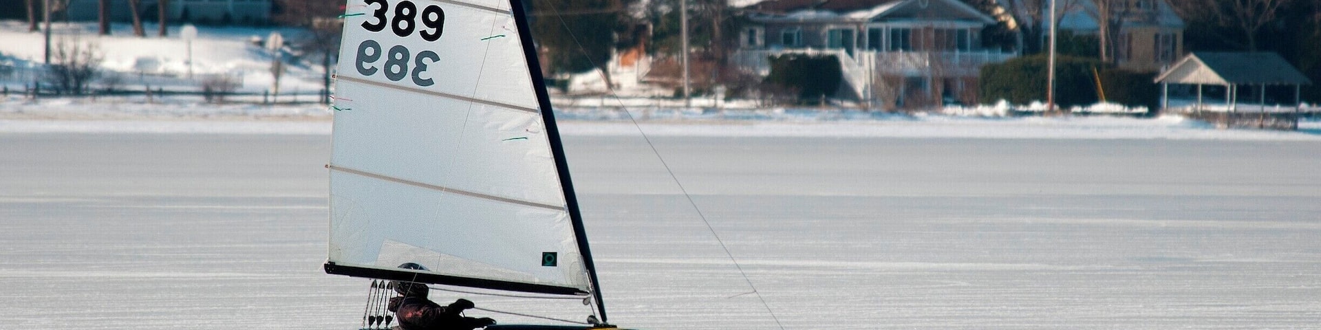 Ice boating on The Toms River in New Jersey. #River