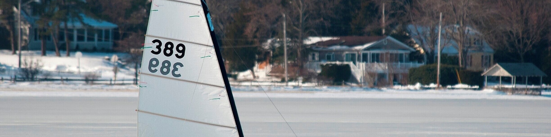 Ice boating on The Toms River in New Jersey. #River