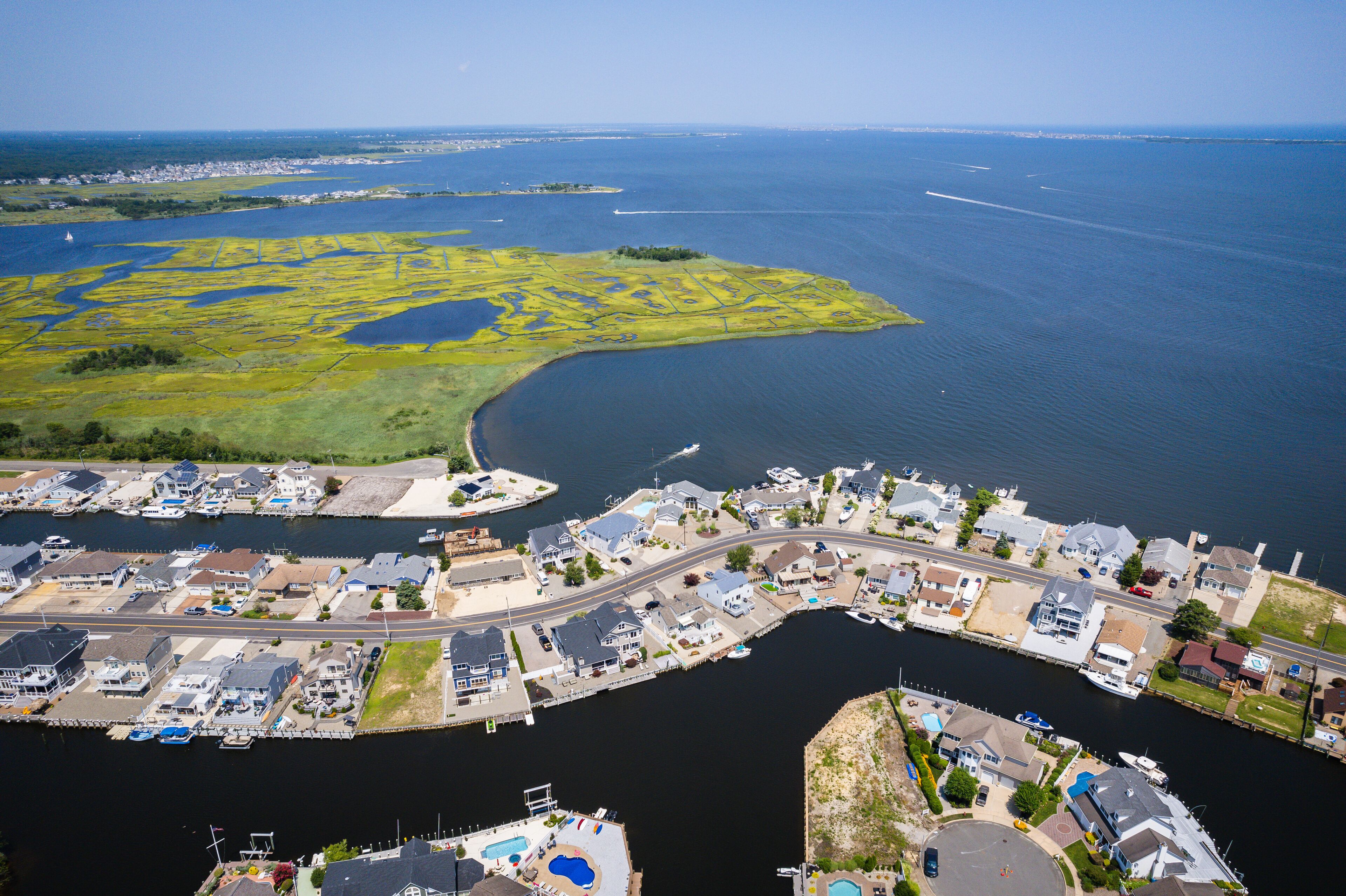 Aerial of Lanoka Harbor F Cove NJ