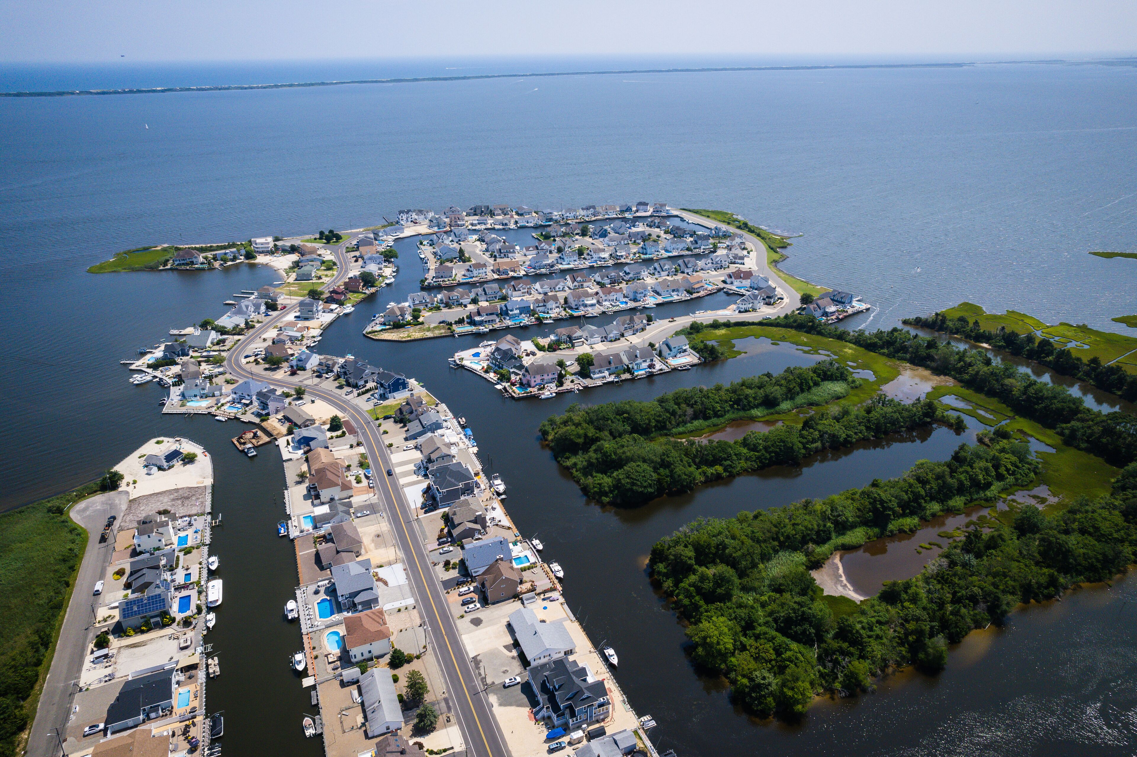 Aerial of Lanoka Harbor F Cove NJ