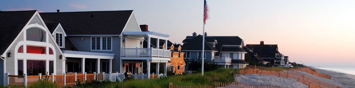 Stately Oceanfront homes along the New Jersey Shore