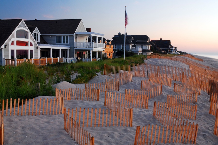 Stately Oceanfront homes along the New Jersey Shore