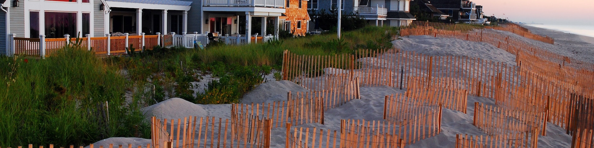 Stately Oceanfront homes along the New Jersey Shore