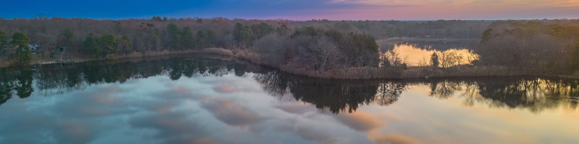 Aerial Sunrise in West Berlin Marlton New Jersey