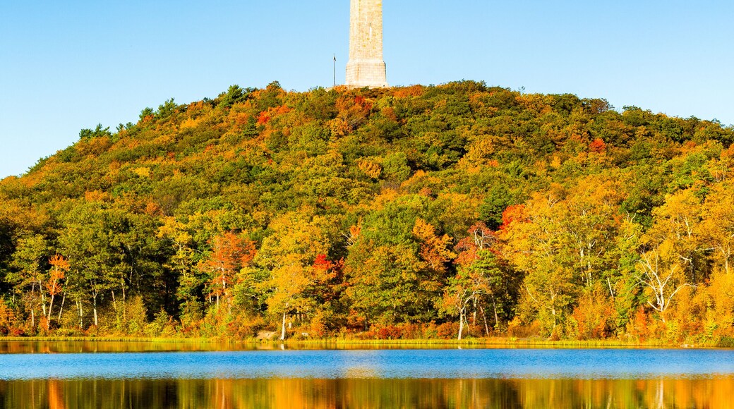 High Point war veterans monument in Kittatinny mountains, New Jersey. High Point is the highest elevation in the NJ state at 1,803 feet (550 m)