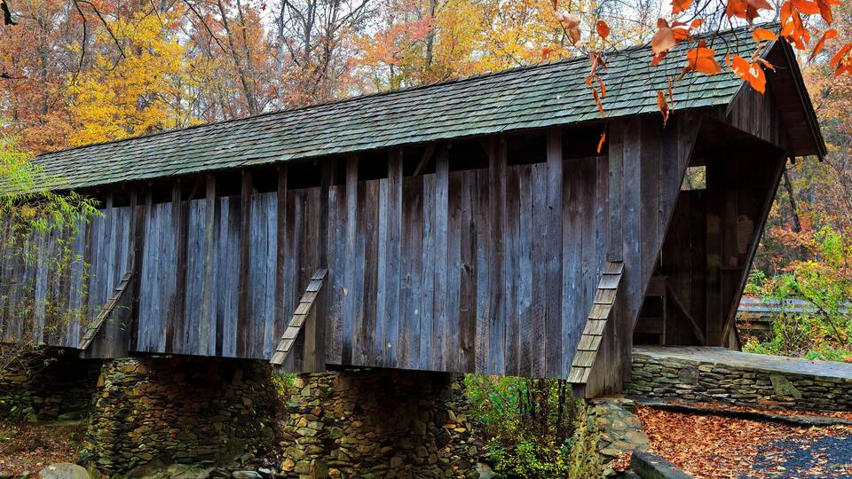 Pisgah Covered Bridge in Randolph County North Carolina
