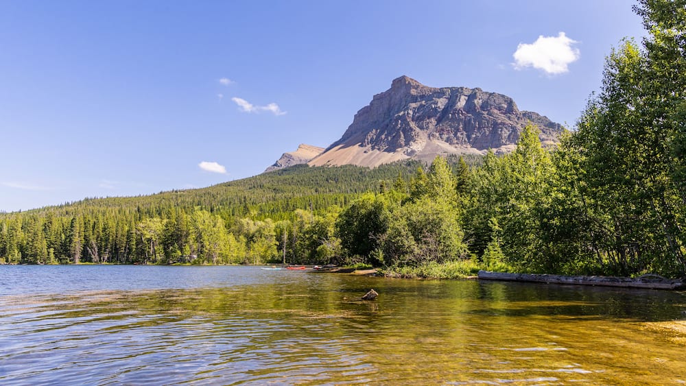 Scenic View of Beaver Mines Lake in Alberta, Canada
