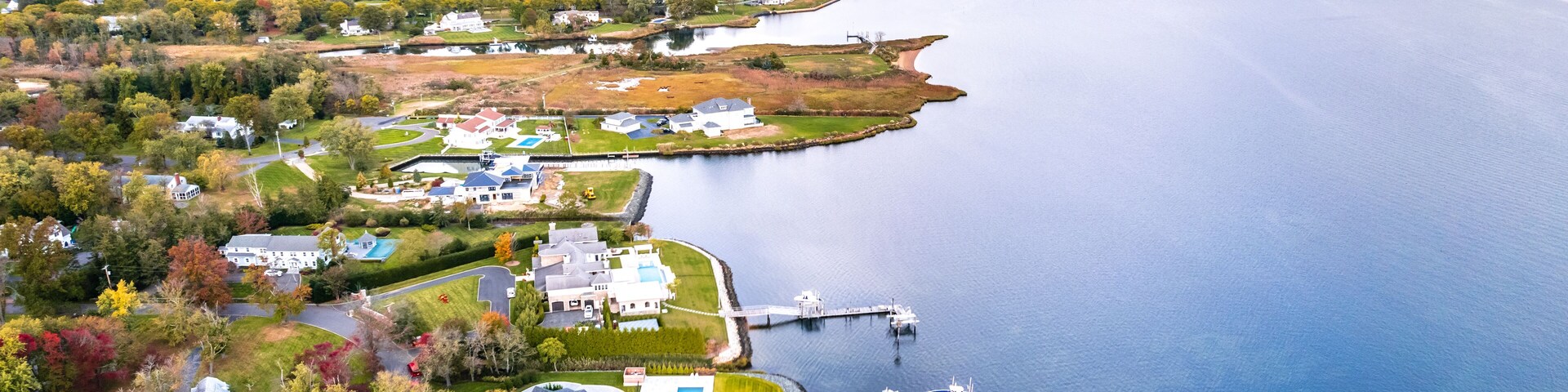 Aerial Drone Landscape of Rumson New Jersey