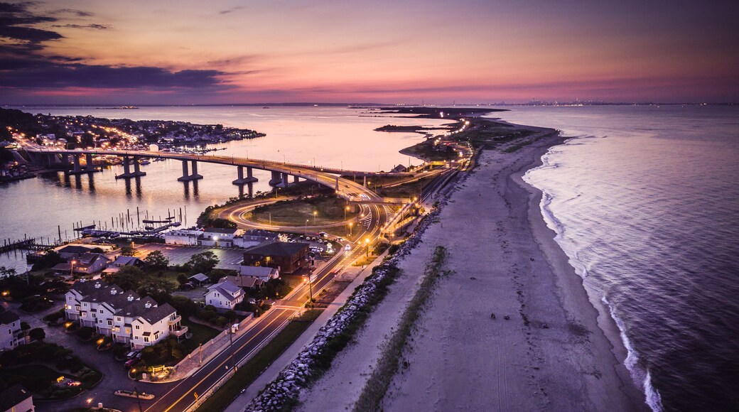 Aerial of Sandy Hook NJ