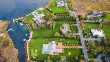 Aerial Drone Landscape of Rumson New Jersey