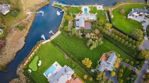 Aerial Drone Landscape of Rumson New Jersey