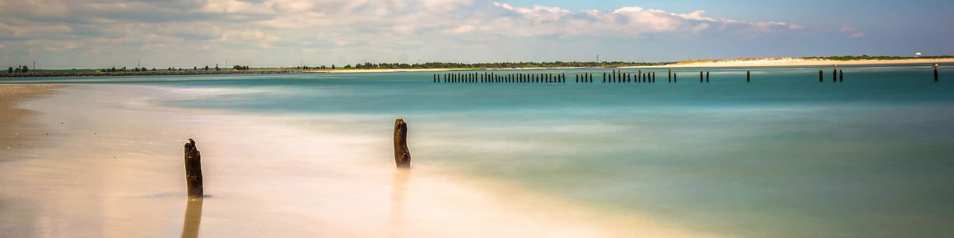 Long exposure taken on the northern shore of Strathmere, New Jer
