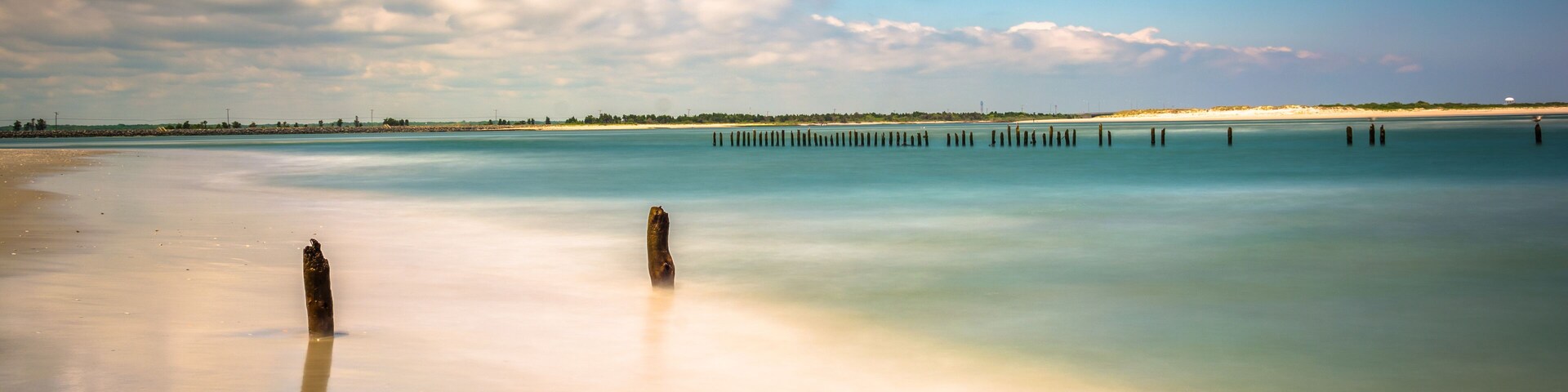 Long exposure taken on the northern shore of Strathmere, New Jer