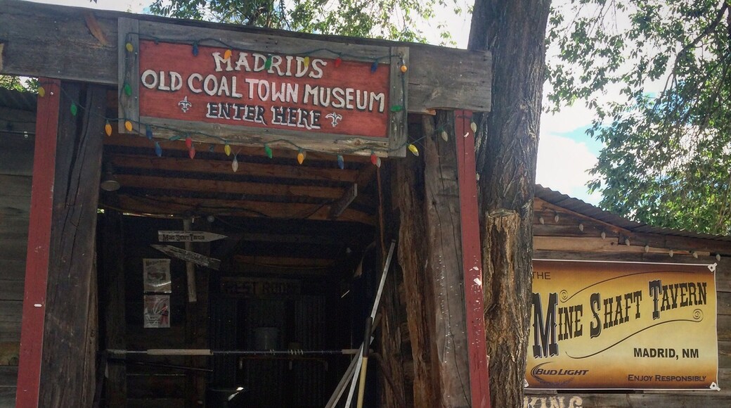 The mineshaft tavern is a cool bar / restaurant that used to be a mining shaft and has museum in the back with antiques.. Madrid, NM is a beautiful small town full of artsy shops.