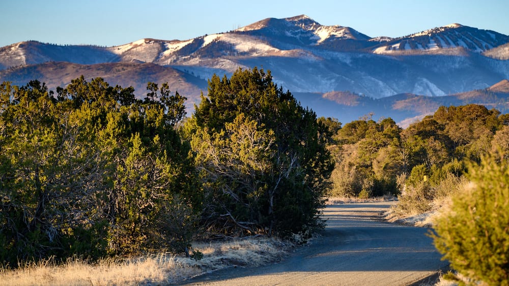The road into the mountains