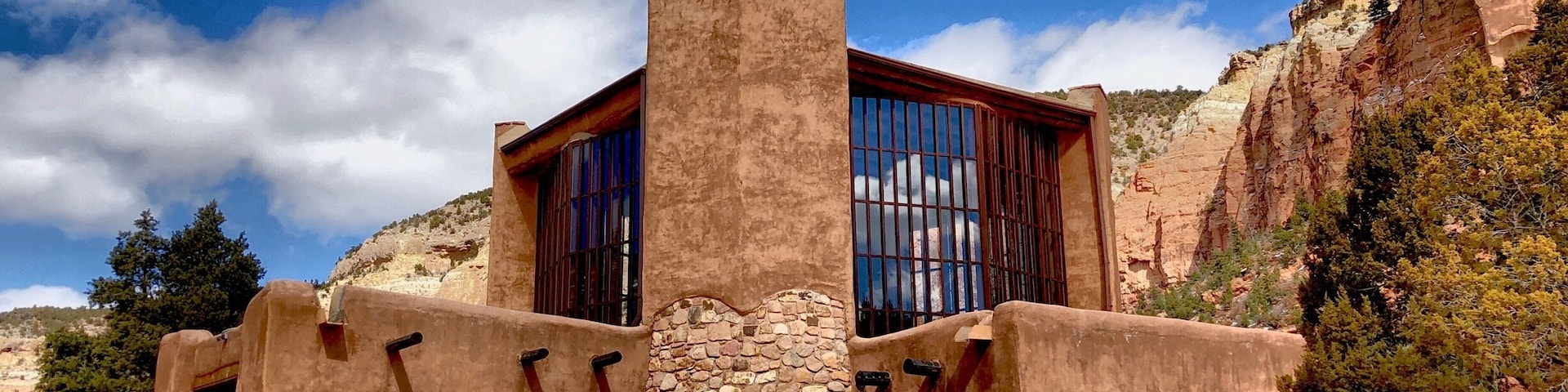 Christ in the desert monastery in northern New Mexico near Abiquiu was founded in 1964 by Aelred Wall.  The monastery is only accessible by traveling 13 miles down a dirt forest service road. The monks make soaps, candles and beer.