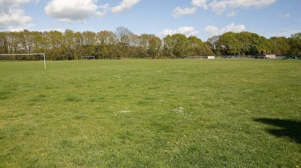 Recreation Ground, North Baddesley Looking towards the pavilion.