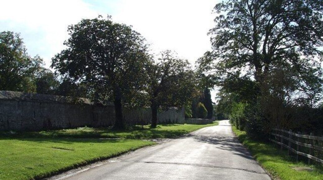 Lane past Dinton Hall. The wall on the left of this image hides 247494 from passers by. The lane leads to the remarkably attractive village of Dinton which contains many picturesque houses and cottages.
