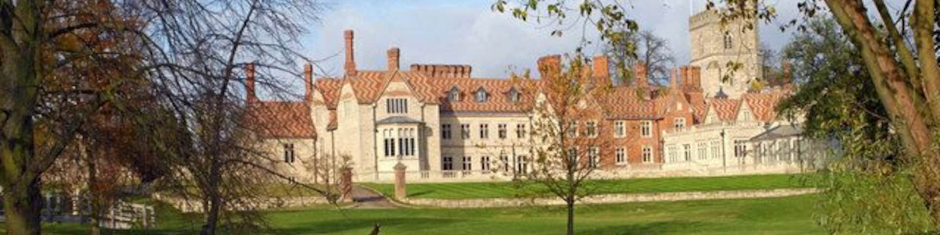 Dinton Hall, Dinton south elevation, near to Dinton, Buckinghamshire, Great Britain.