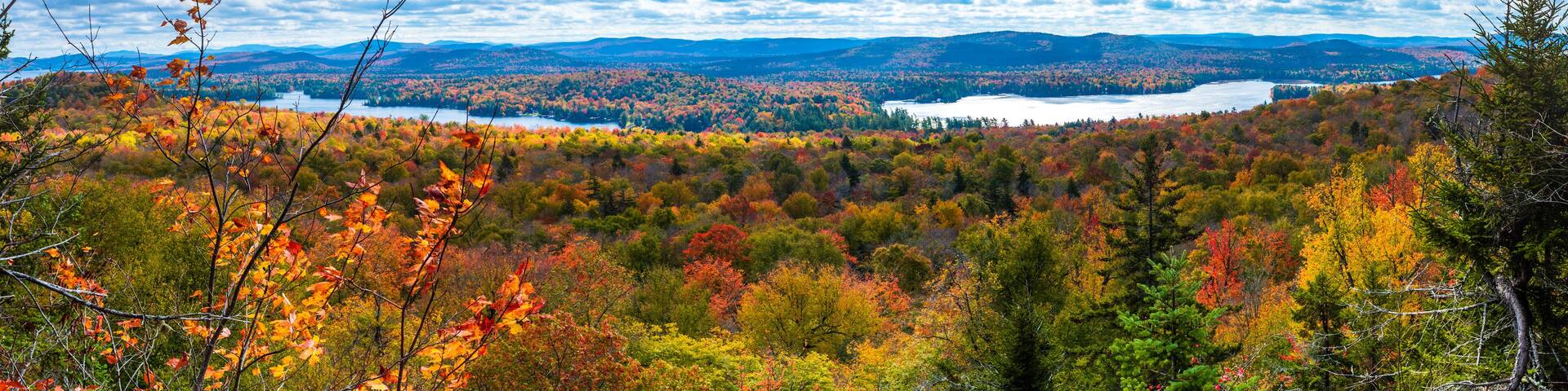Fourth and third lake in the Adirondack from bald mountain fire tower