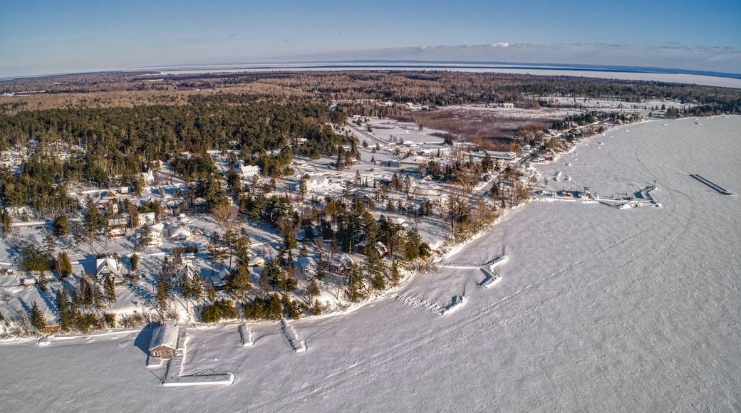 La Pointe on Madeline Island has a Winter Ice Road to connect to Mainland Wisconsin
