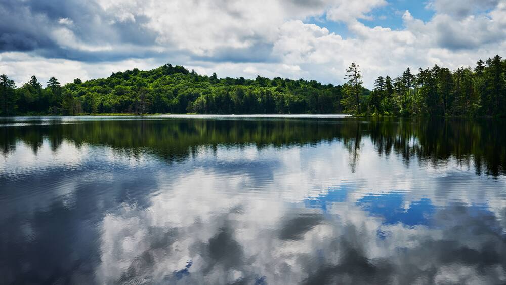 Cranberry Lake in the Adirondack mountains, upstate New York, United States