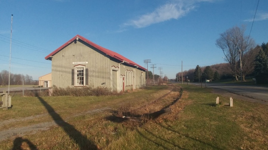 A former rail depot in Darien Center.