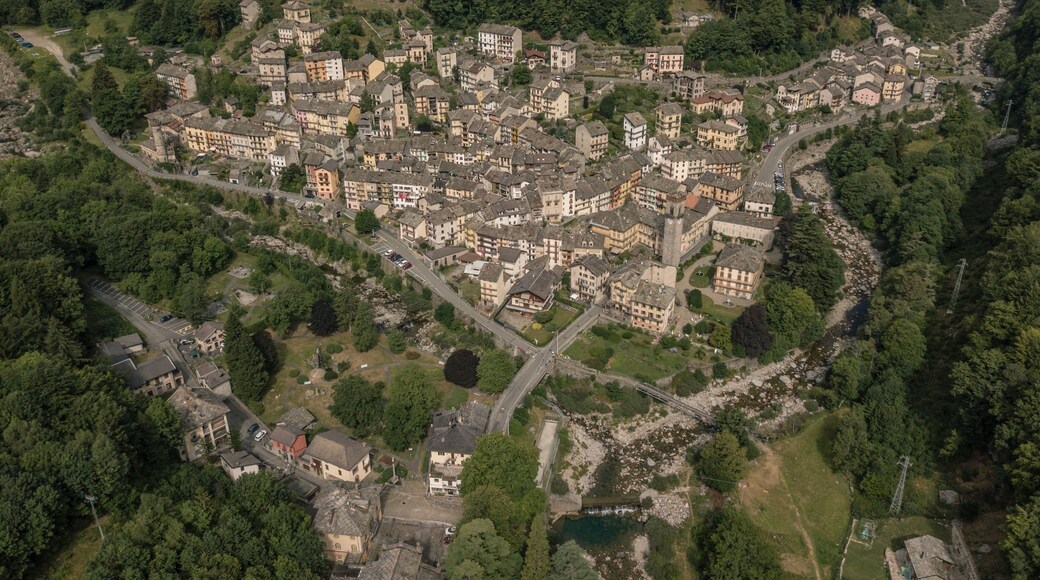 Rosazza Panoramic View, Drone shot Italy, Biella