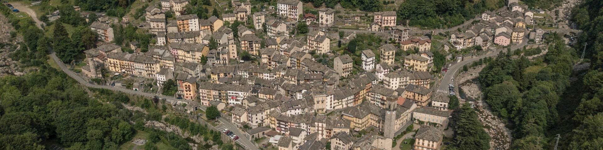 Rosazza Panoramic View, Drone shot Italy, Biella