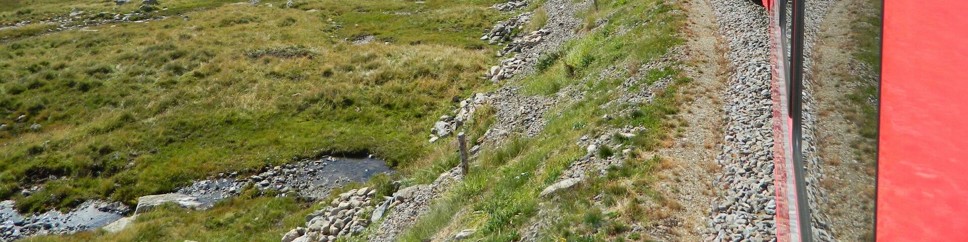 Lake Bianco and the Swiss Alps