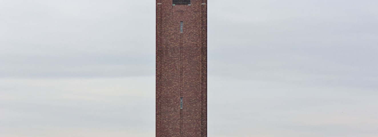 jones beach water tower building detail (robert moses designed public park in wantagh, long island, nassau county, new york) design based on St Mark's Campanile in venice