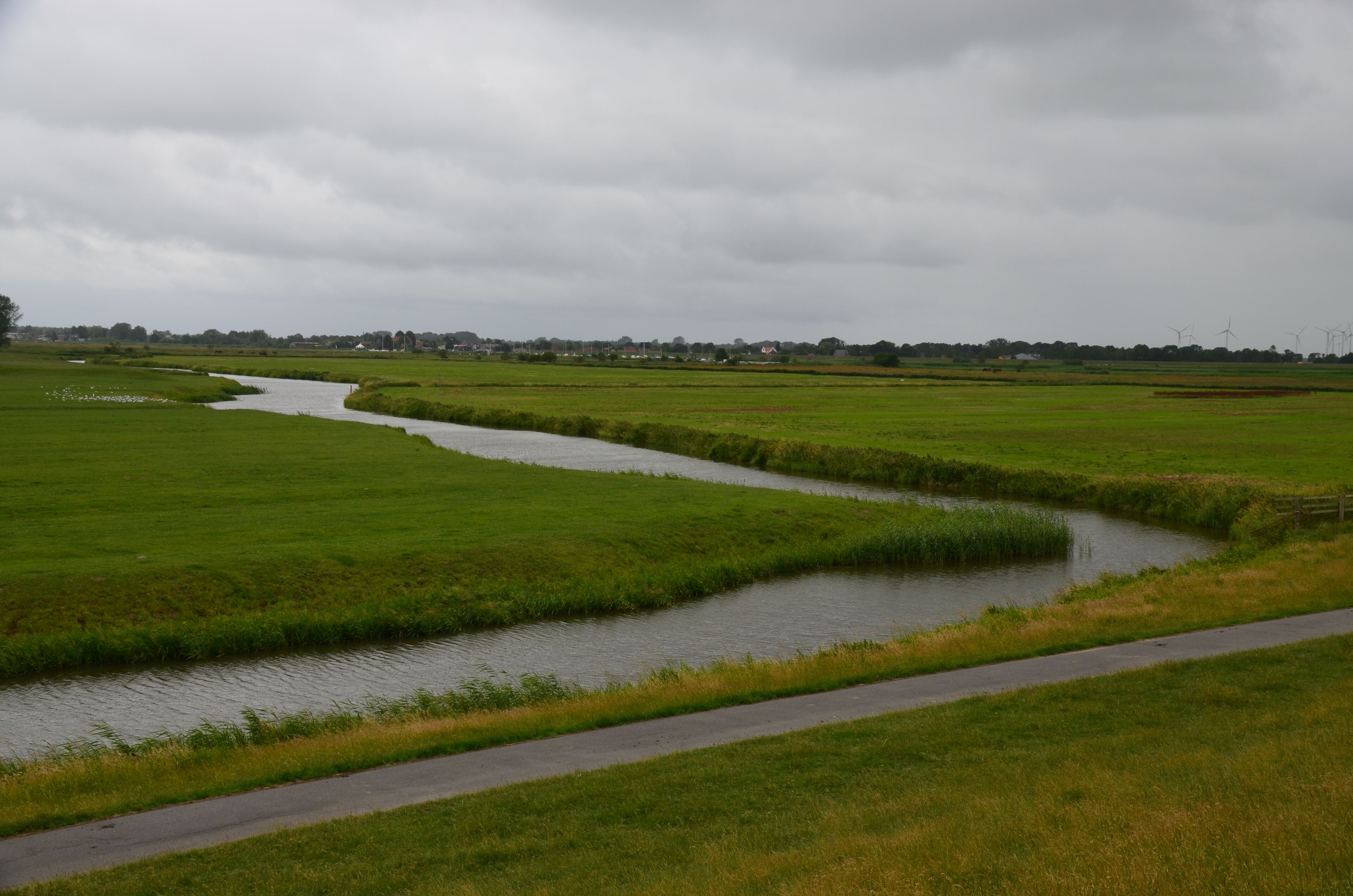 Der Königspriel auf dem Wischhafener Sand vom Elbdeich aus gesehen