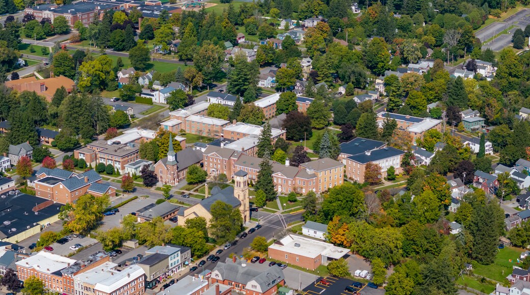 Aerial photo of Cazenovia Lake located in Town of Cazenovia, Madison County, New York, September 2024.