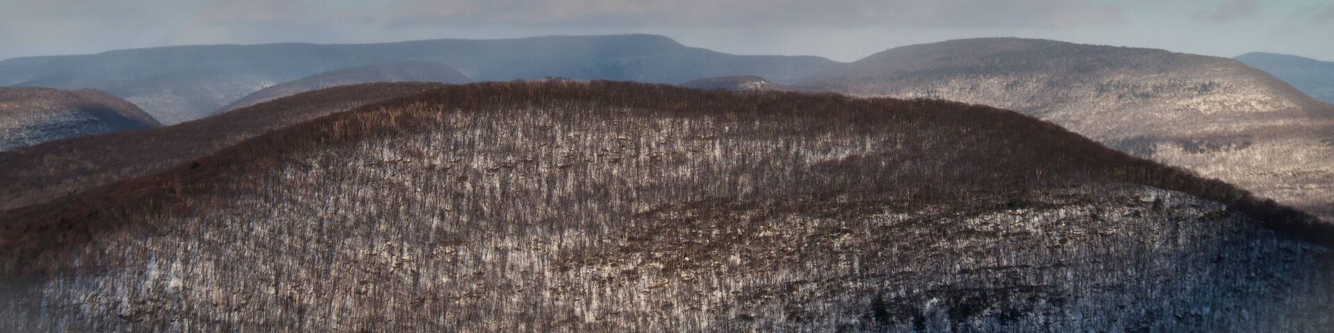 Orange Cloud Band over the Catskill Mountains