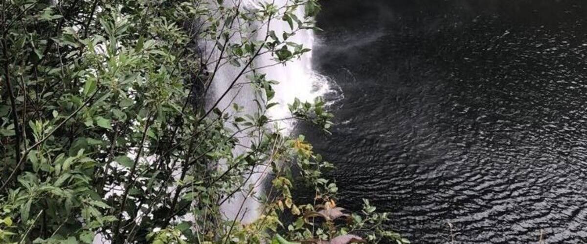 Beautiful waterfall on the Salmon River. Short hike from parking area