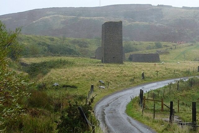Mine buildings at Disgwylfa Abandoned mine buildings somehow have a photogenic appeal in the rain.