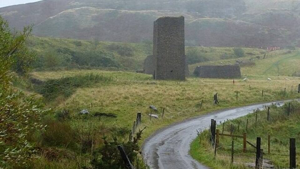Mine buildings at Disgwylfa Abandoned mine buildings somehow have a photogenic appeal in the rain.
