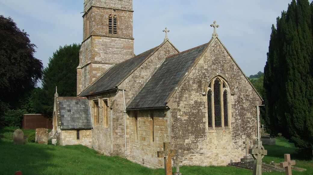 All Saints' parish church, Dunkerton, Somerset, seen from east-southeast