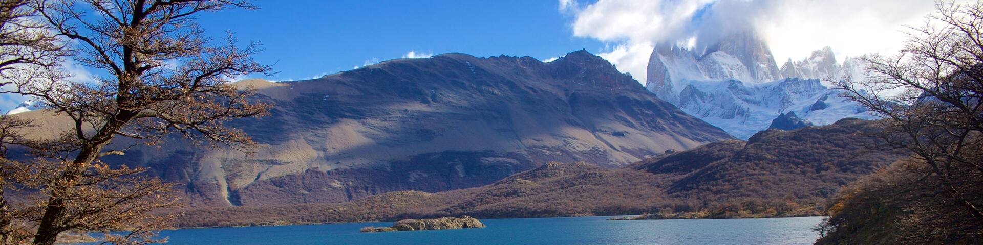 Los Glaciares National Park showing tranquil scenes, a lake or waterhole and mountains