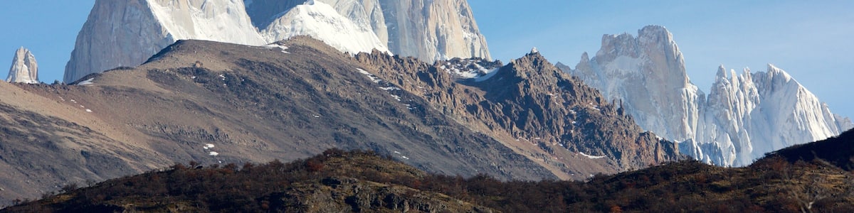 Nationalpark Los Glaciares das einen ruhige Szenerie, Schnee und Berge