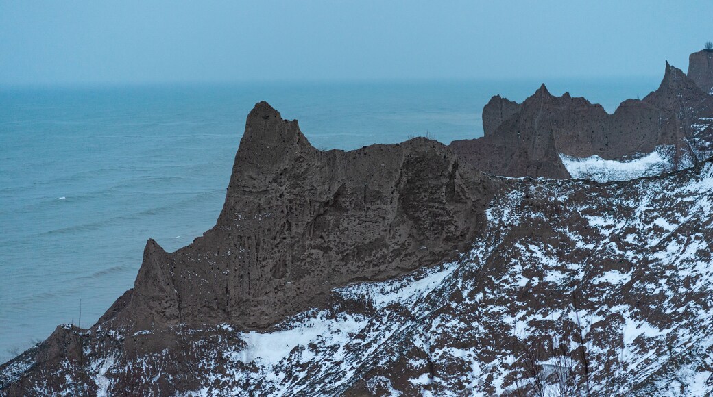 Beautiful landscapes in Chimney Bluffs State Park in Wolcott New York