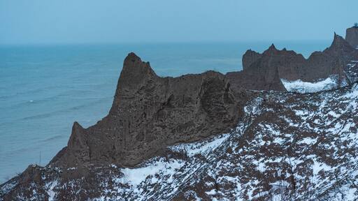 Beautiful landscapes in Chimney Bluffs State Park in Wolcott New York