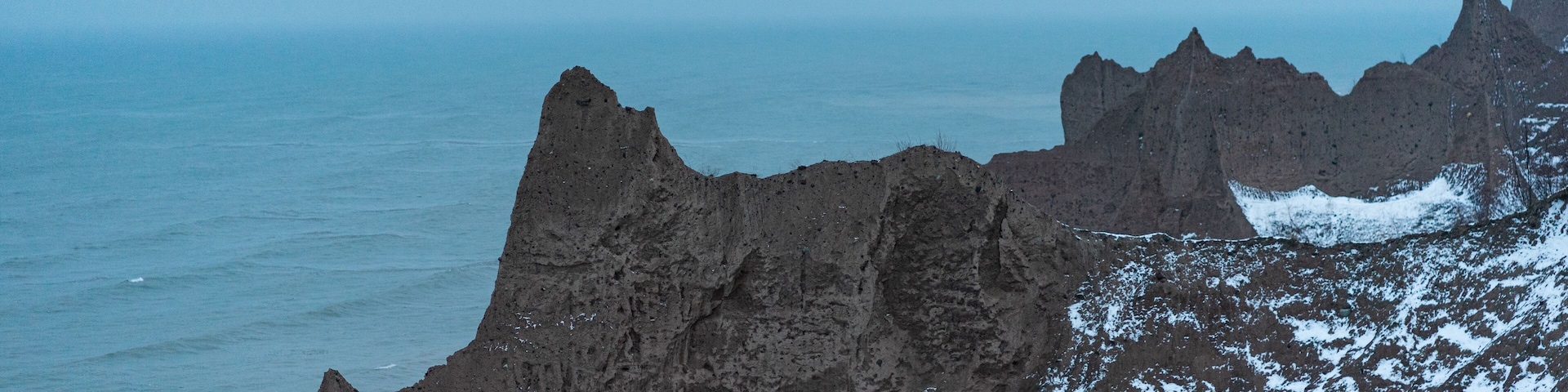 Beautiful landscapes in Chimney Bluffs State Park in Wolcott New York