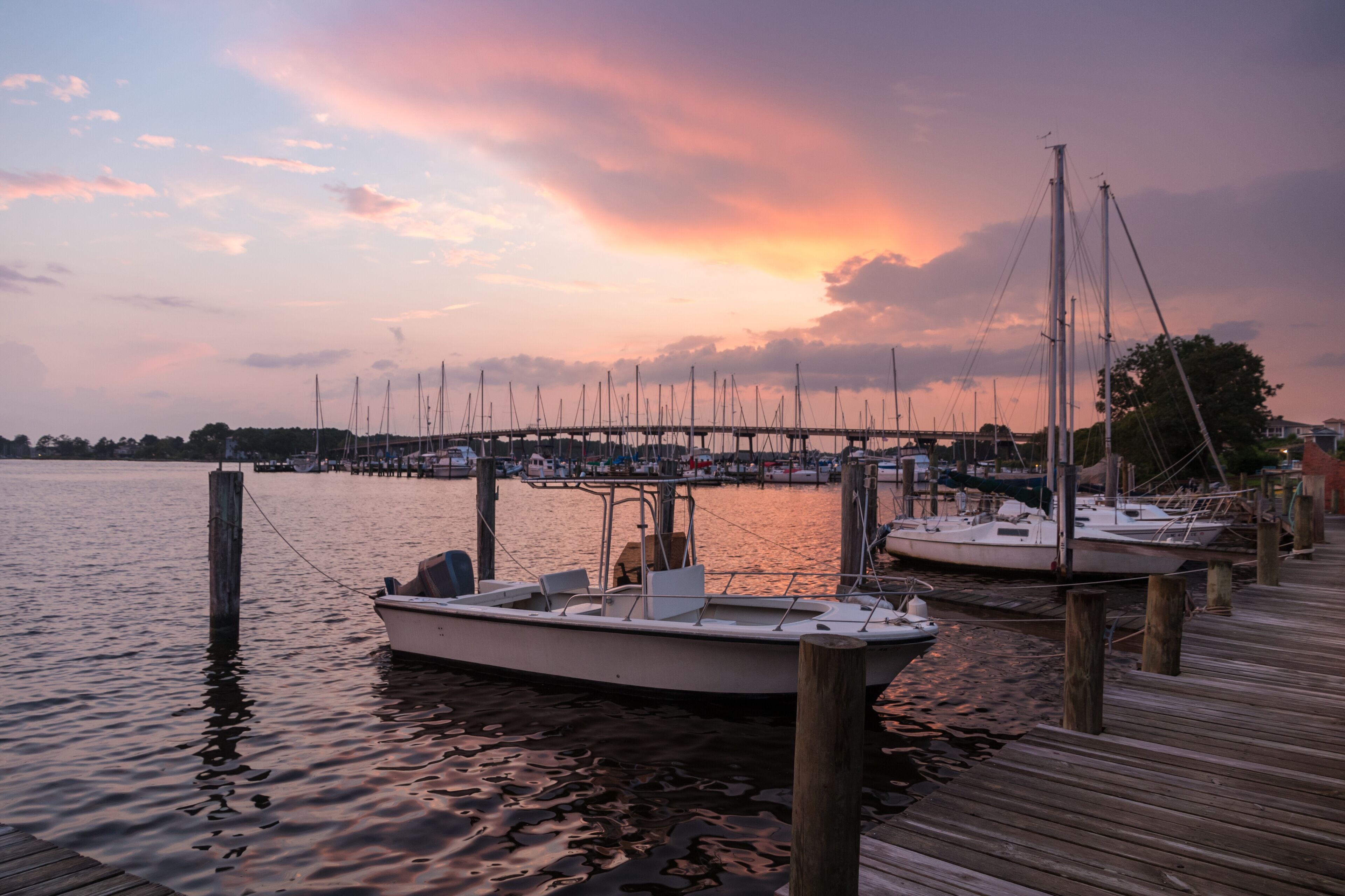 Sunset over Oriental, North Carolina