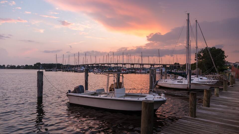 Sunset over Oriental, North Carolina