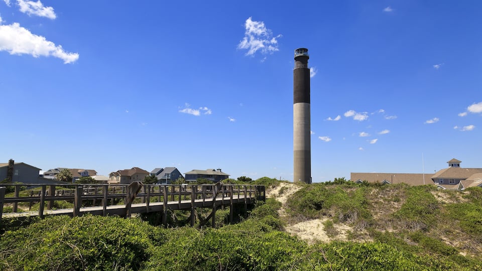 Oak Island Lighthouse at Caswell Beach in North Carolina; Shutterstock ID 466201151; Purchase Order: -