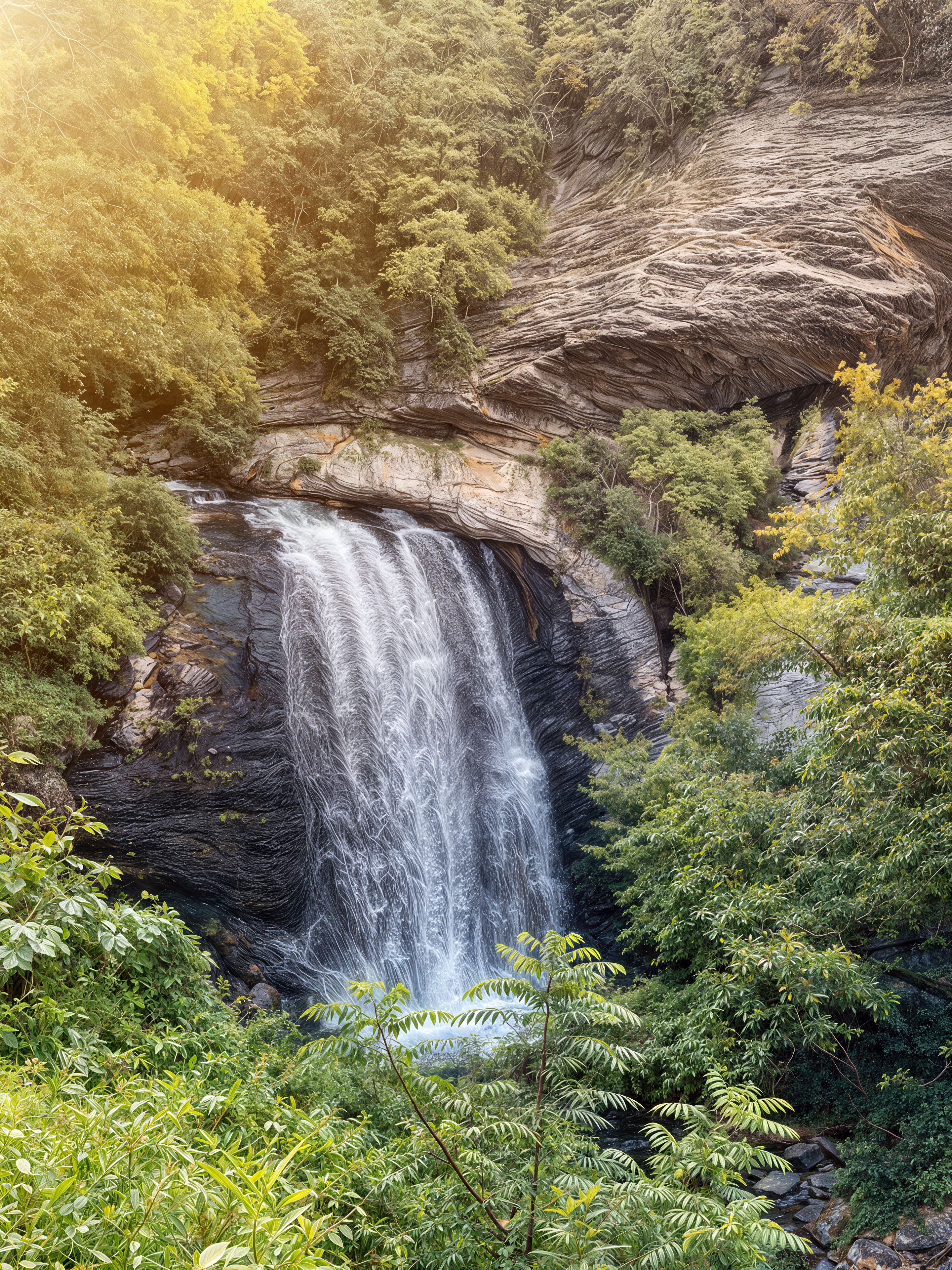 A beautiful waterfall in Pisgah forest in North Carolina, USA